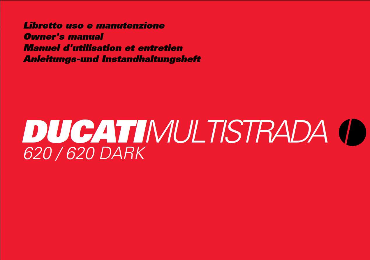 Ducati MTS620 620DARK 2006 Owner’s Manual