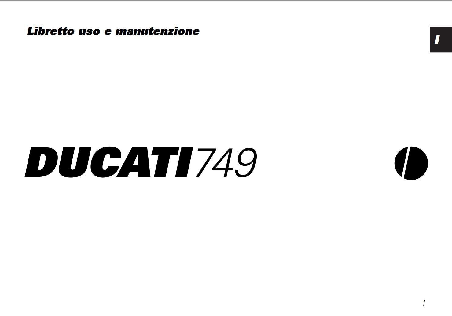 Ducati SBK749 2003 Owner’s Manual