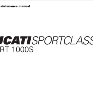 Ducati Sporting Classic 1000S 2007 Owner’s Manual