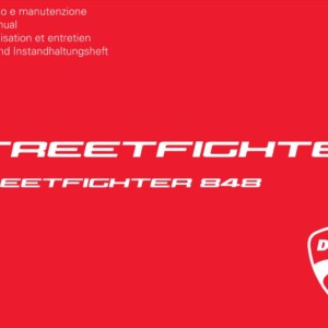 Ducati Streetfighter 848 2012 Owner’s Manual