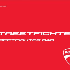 Ducati Streetfighter 848 2013 Owner’s Manual