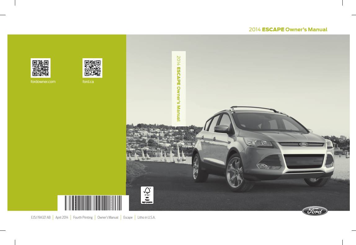 Ford Escape 2014 Owner's Manual