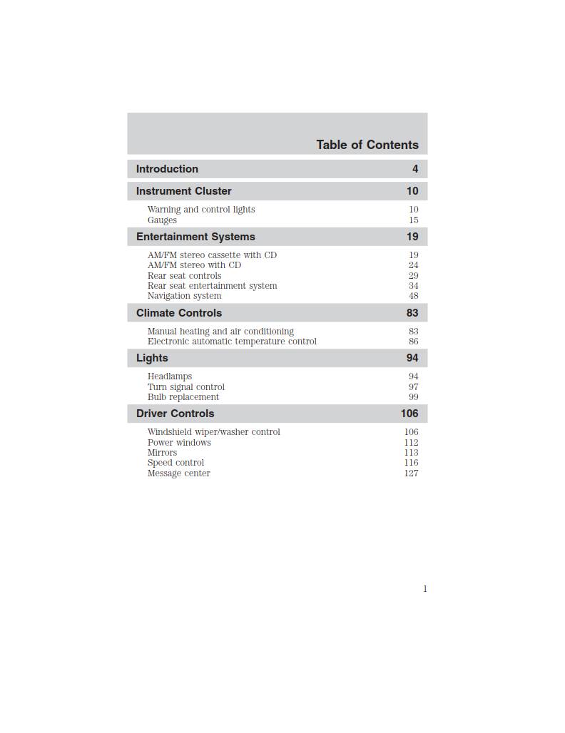 Ford Expedition 2003 Owner's Manual