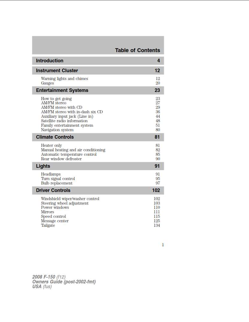 Ford F-150 2008 Owner’s Manual - PDF for FREE