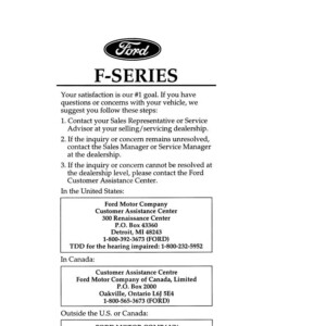Ford F-250 1996 Owner's Manual