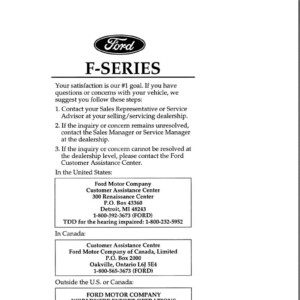Ford F-250 Heavy Duty 1997 Owner's Manual