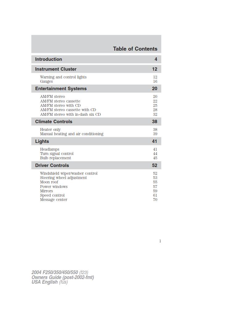 Ford F-350 2004 Owner's Manual