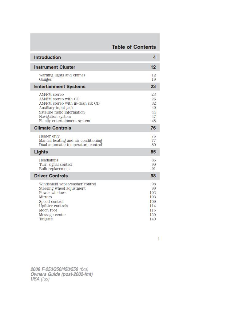 Ford F-350 2008 Owner's Manual