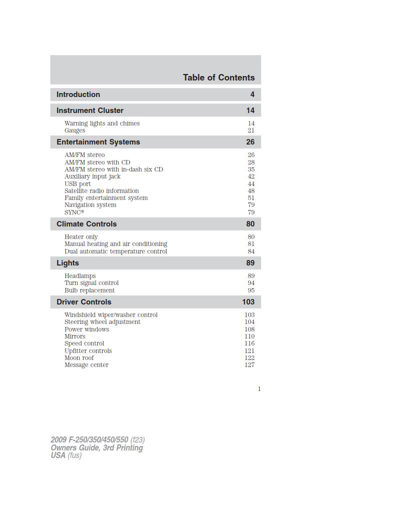 Ford F-350 2009 Owner's Manual