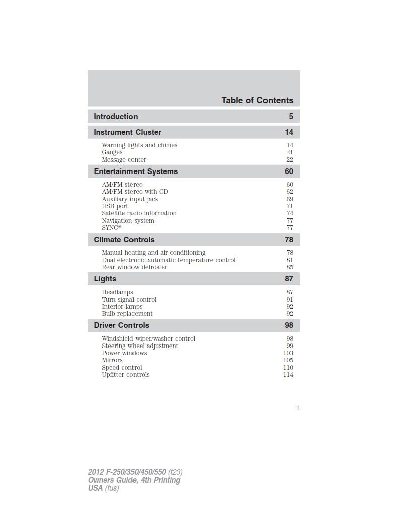 Ford F-350 2012 Owner's Manual