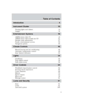 Ford Five Hundred 2007 Owner's Manual