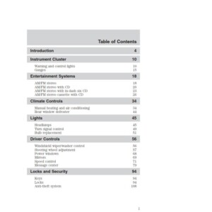 Ford Freestar 2005 Owner's Manual