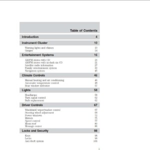 Ford Freestyle 2007 Owner's Manual