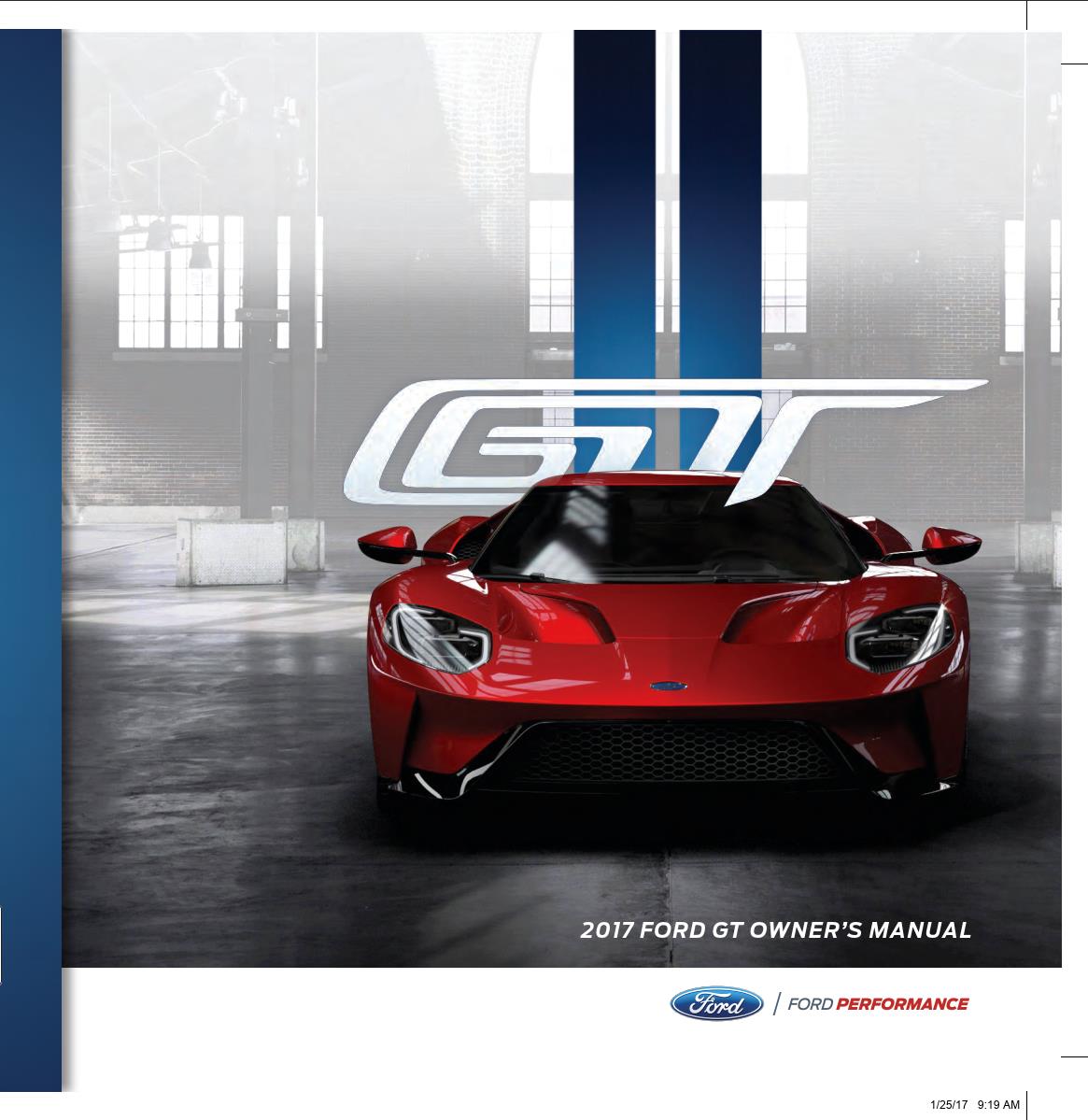 Ford GT 2017 Owner's Manual