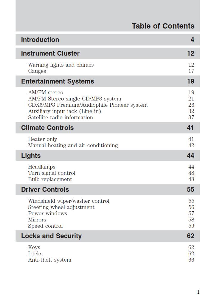 Ford Ranger 2010 Owner's Manual