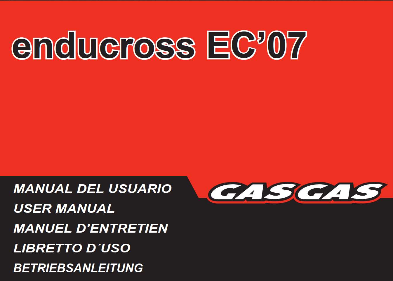 GasGas EC Enducross 2007 Owner’s Manual