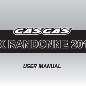 GasGas TX Randonne 2011 Owner’s Manual