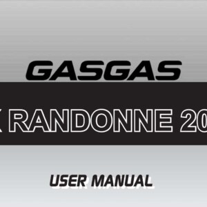 GasGas TX Randonne 2013 Owner’s Manual