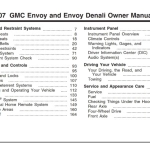 GMC Envoy Envoy Denali 2007 Owner’s Manual