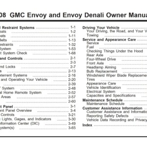 GMC Envoy Envoy Denali 2008 Owner’s Manual