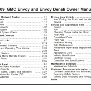 GMC Envoy Envoy Denali 2009 Owner’s Manual