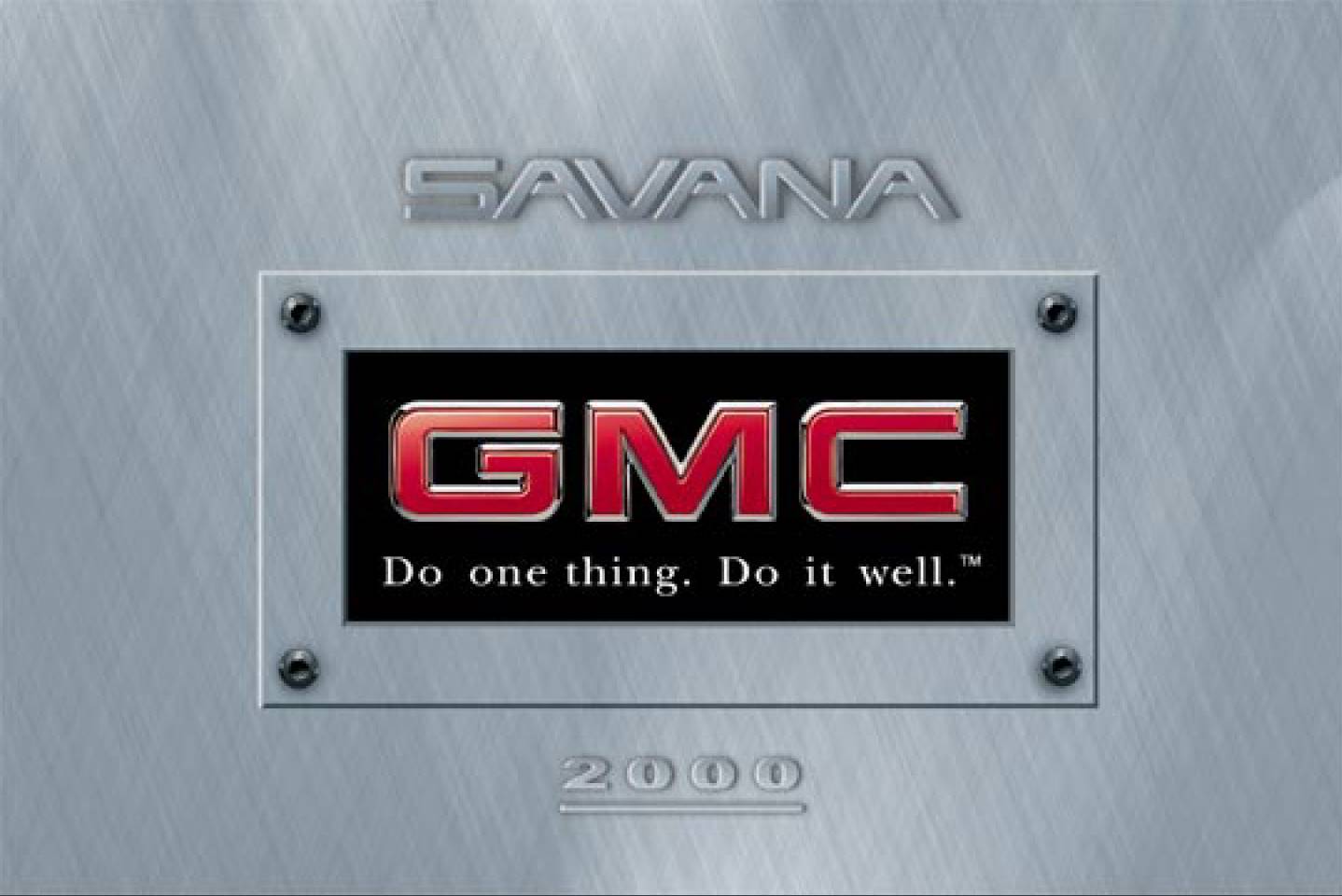 Gmc Savana 2000 Owner's Manual