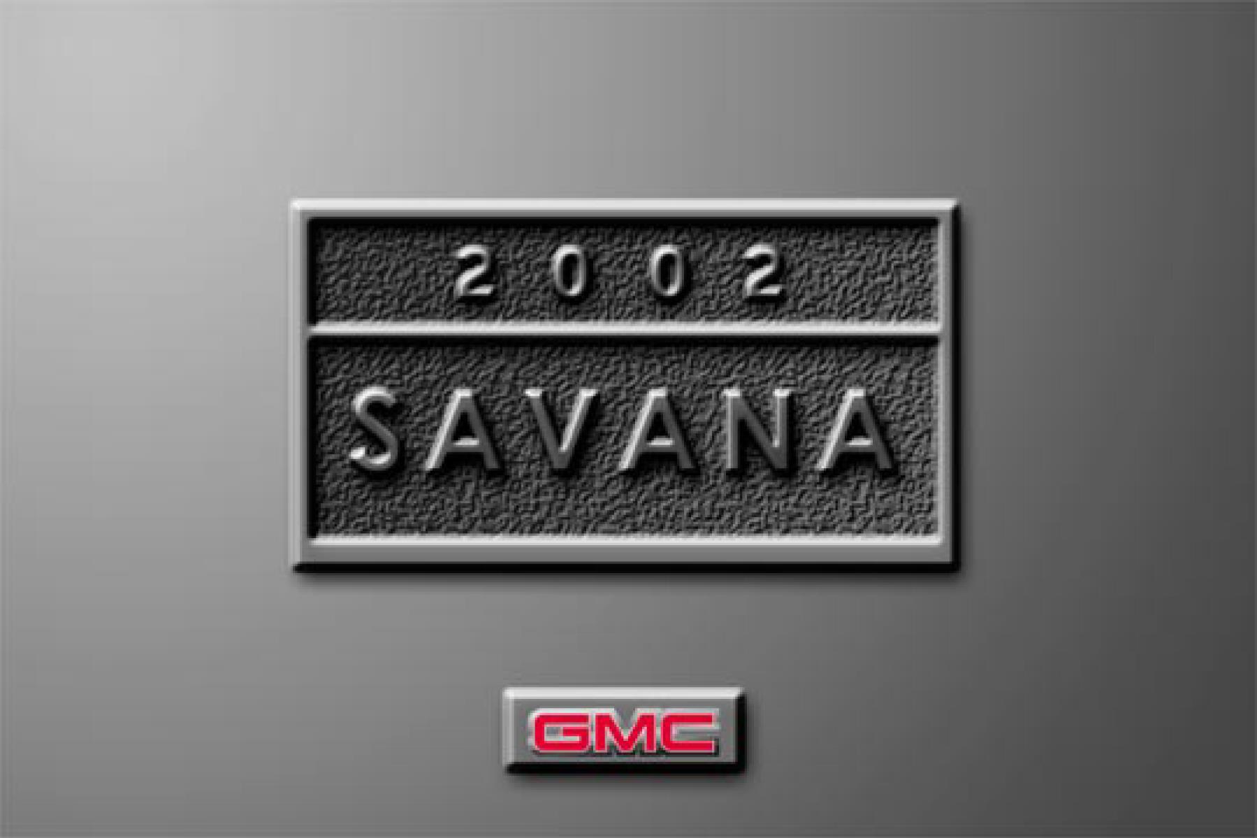 GMC Savana Passenger 2002 Owner's Manual