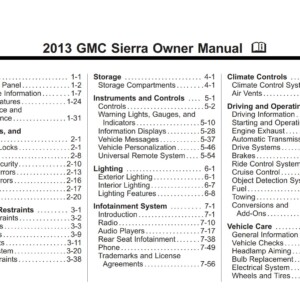 GMC Sierra 1500 2013 Owner’s Manual