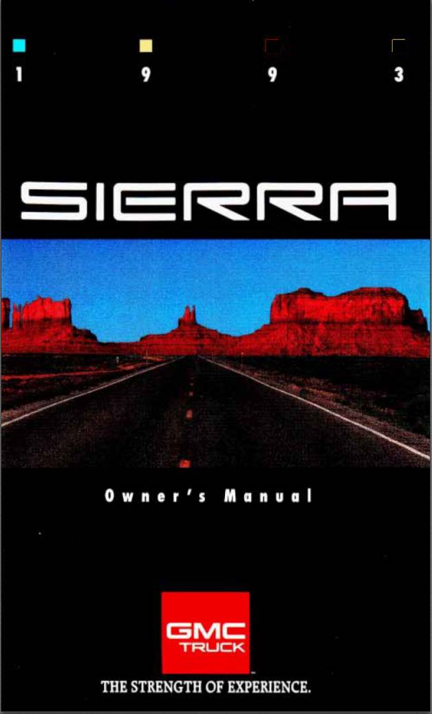 Gmc Sierra 1993 Owner's Manual