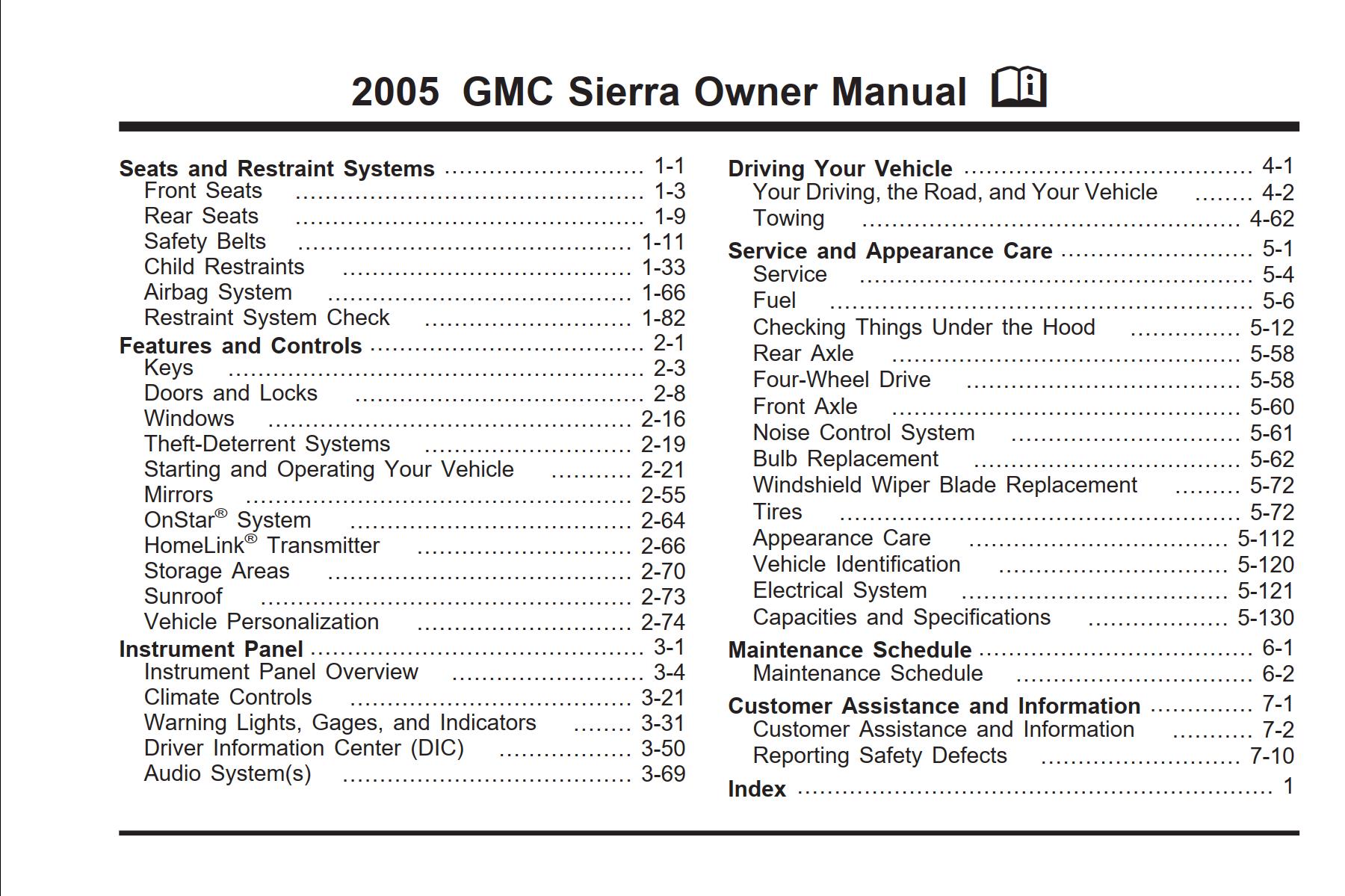 GMC Sierra 2500HD 2005 Owner’s Manual