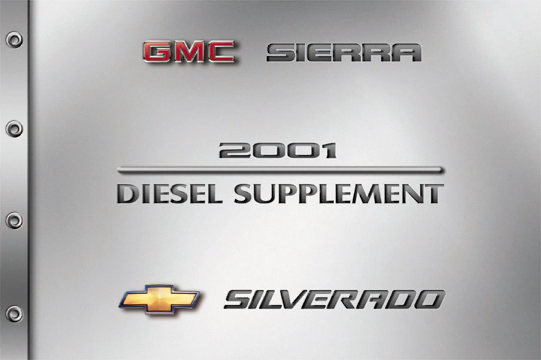 GMC Sierra diesel supplement 2001 Owner's Manual