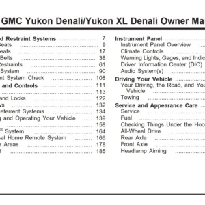 GMC Yukon Denali Yukon XL Denali 2007 Owner’s Manual