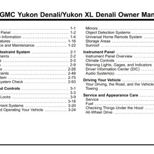 GMC Yukon Denali Yukon XL Denali 2010 Owner’s Manual