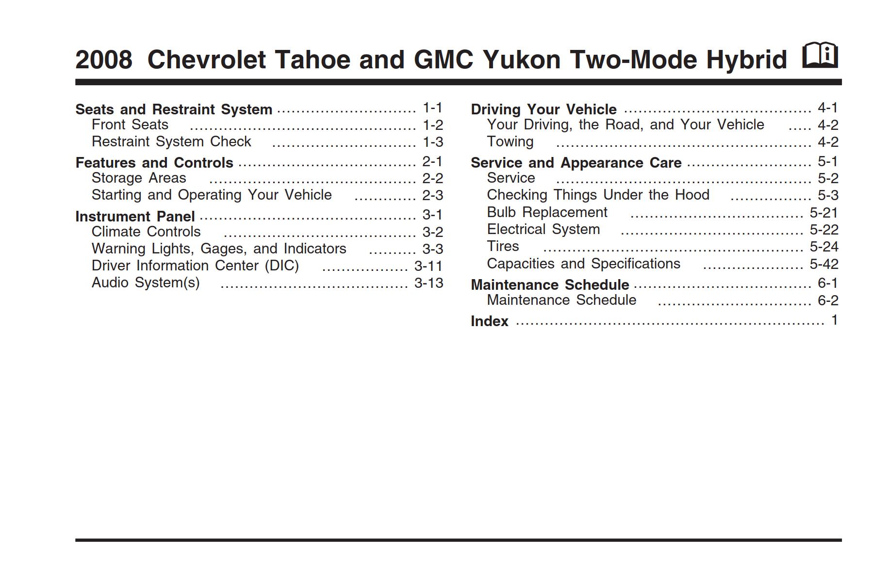 GMC Yukon Hybrid 2008 Owner’s Manual