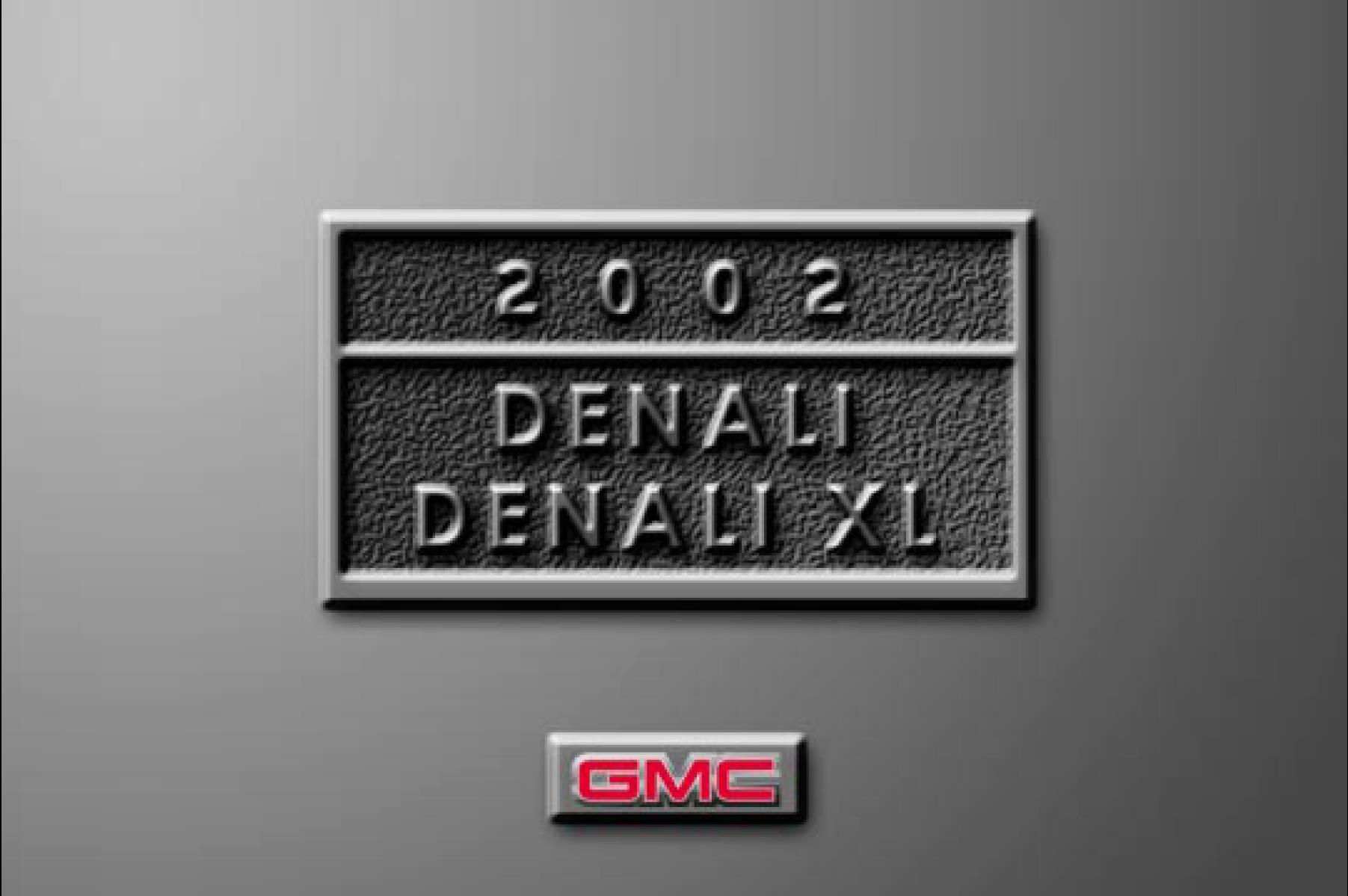 GMC Yukon XL Denali 2002 Owner's Manual