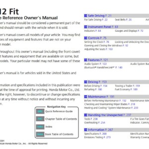 Honda Cr-Z 2012 Owner's Manual