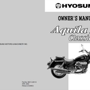 Hyosung Aquila 125 2002 Owner’s Manual