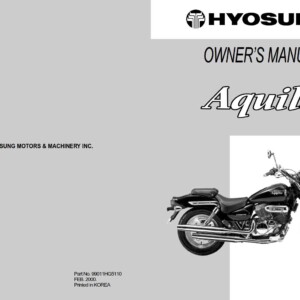 Hyosung Aquila 2000 Owner’s Manual