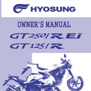 Hyosung GT 250 R EI 2009 Owner’s Manual