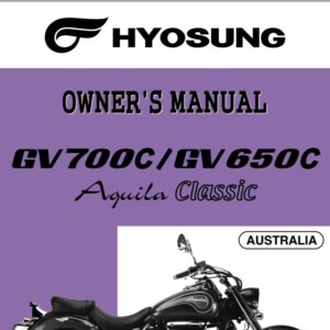 Hyosung GV700 GV650 C 2010 Owner’s Manual