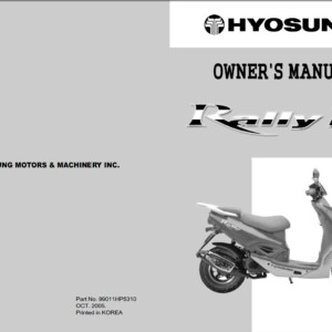 Hyosung Rally 100 2005 Owner’s Manual