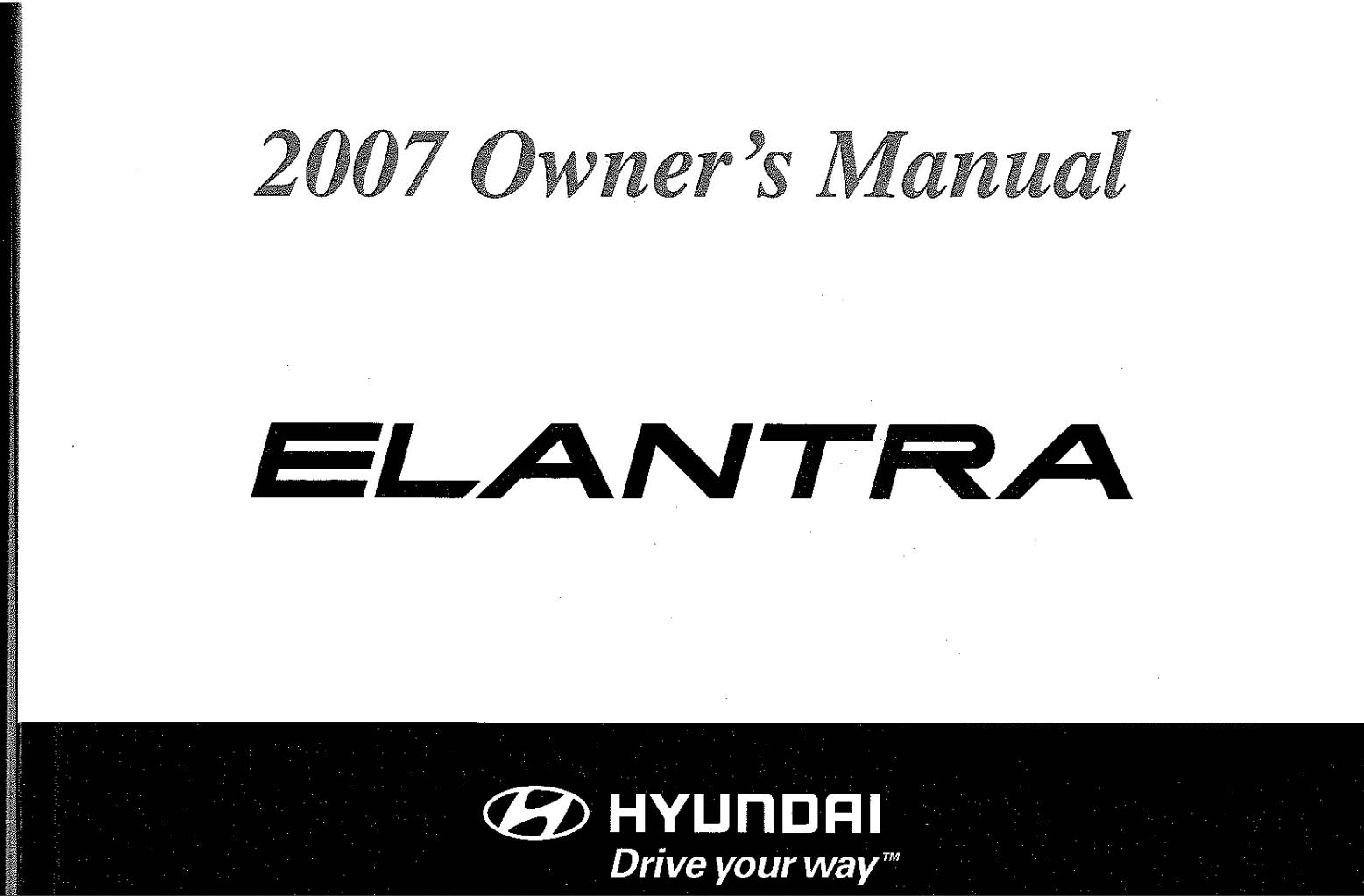 Hyundai Elantra 2007 Owner's Manual