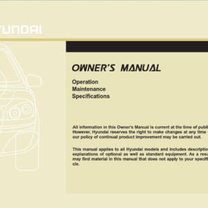 Hyundai Elantra Touring 2012 Owner's Manual