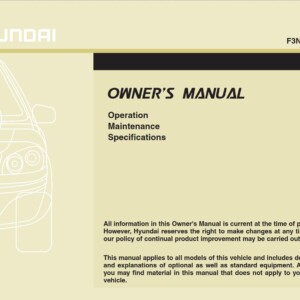 Hyundai Equus 2015 Owner's Manual