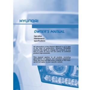 Hyundai Equus 2016 Owner's Manual