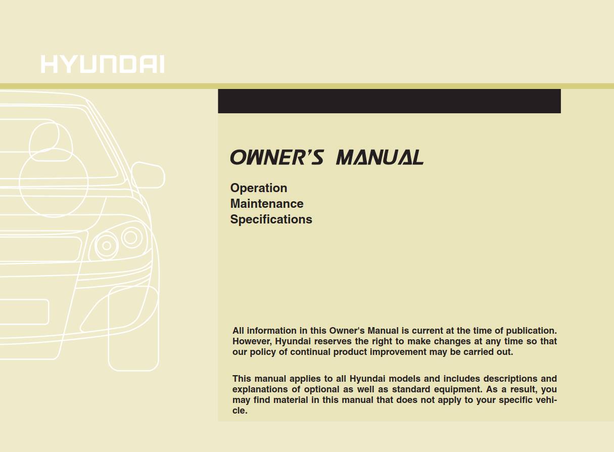 Hyundai Genesis 2012 Owner's Manual