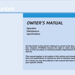 Hyundai Genesis 2014 Owner's Manual