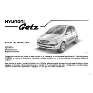 Hyundai Getz 2011 Owner's Manual