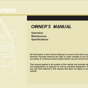 Hyundai Grand Starex 2015 Owner's Manual