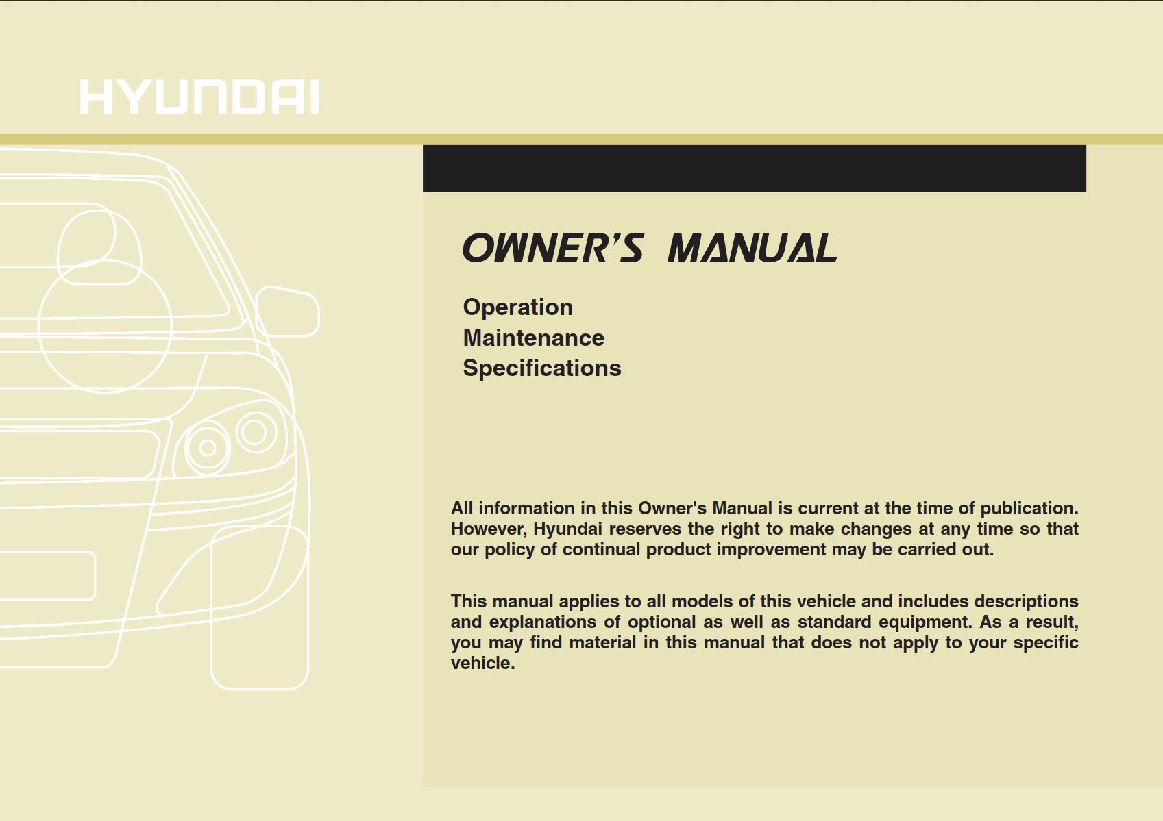 Hyundai Grand Starex 2015 Owner's Manual